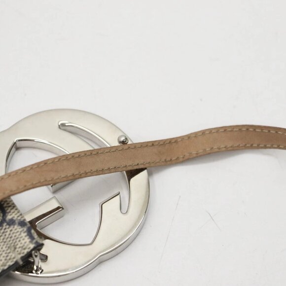 GUCCI Blue & Beige GG Marmont Belt 411924 Size 90/36 US - Picture 12 of 16